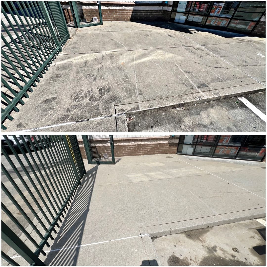 Concrete and paver cleaning results